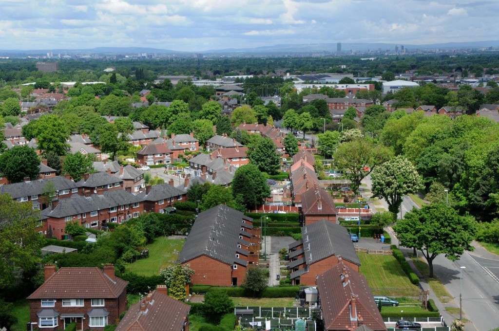 General aerial shot of Wythenshawe WCHG